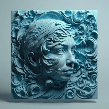 Patterns and decorations stl blue 2 3d model